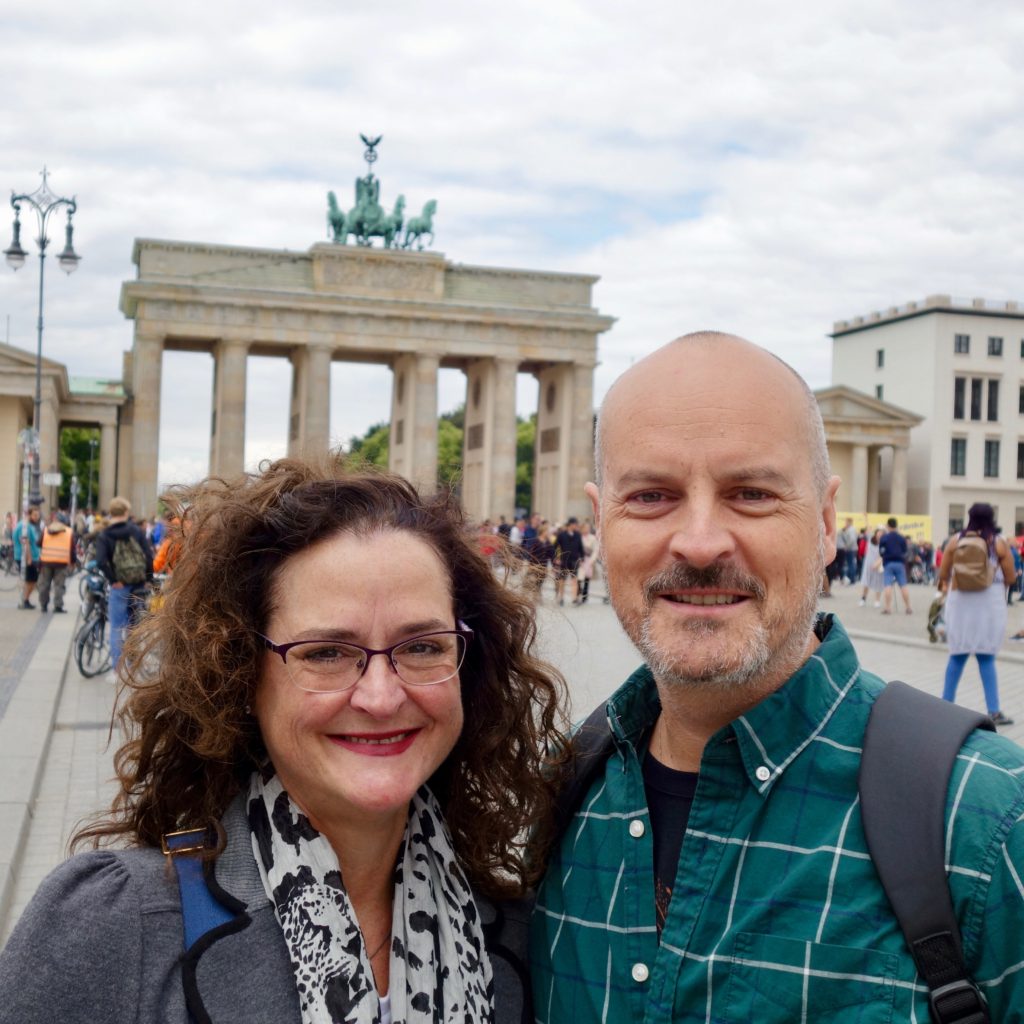 Matthew and Kelly Kessi in from of the Brandenburg Gate in Berlin