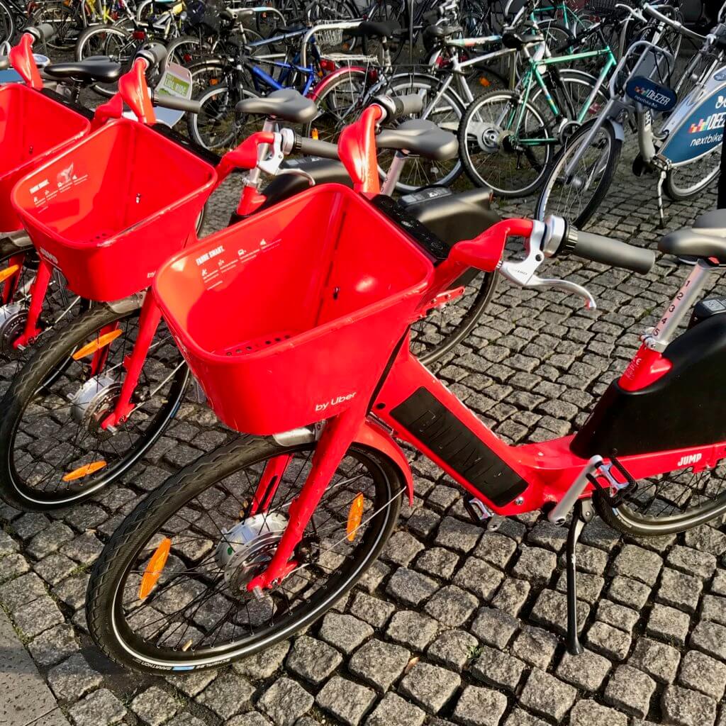 Jump Bikes by Uber are readily available in Berlin