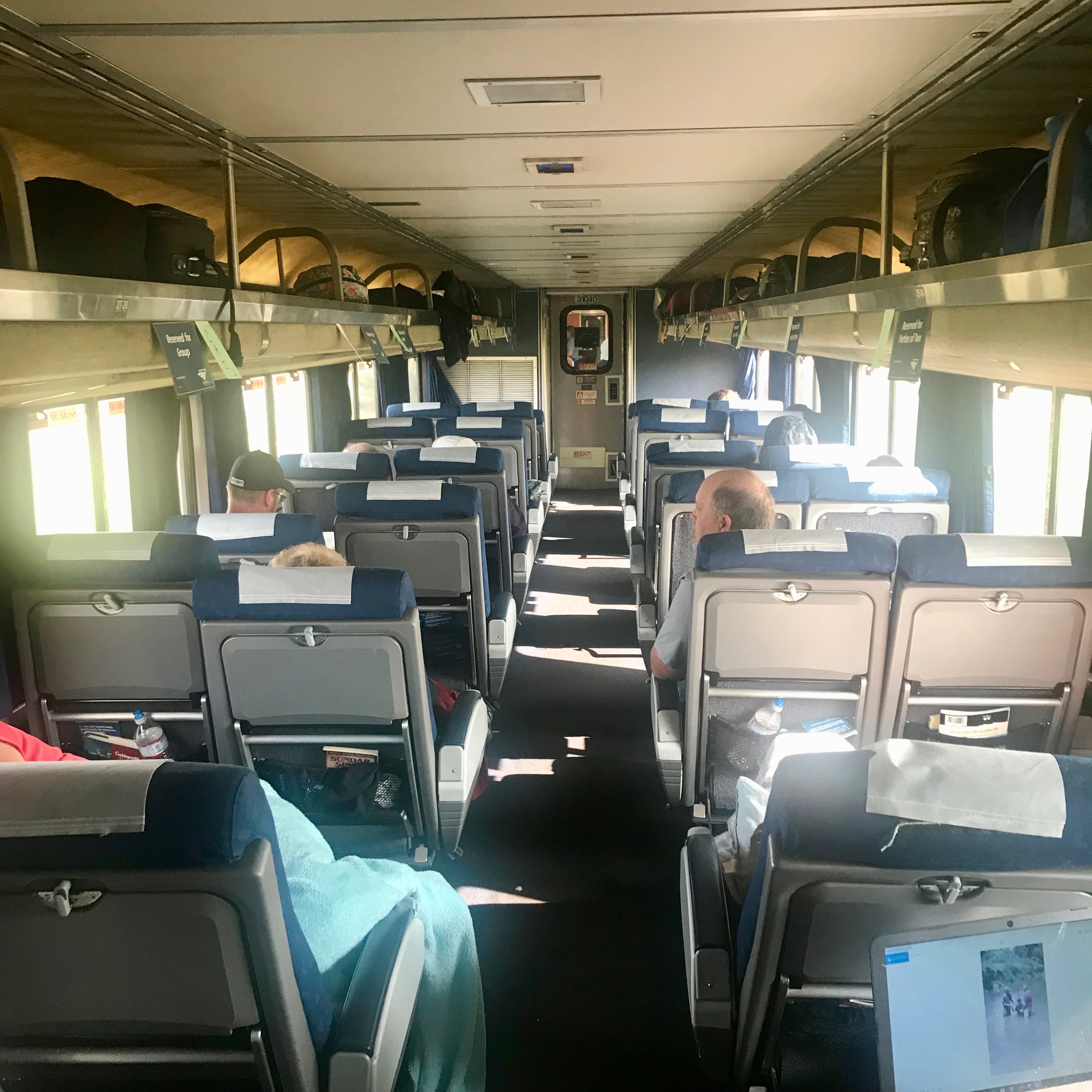 Coach car on Amtrak Empire Builder between Seattle and Chicago.  There must be about 1000 iterations of arrival/destination combinations on the Empire Builder, and most people in the passengers cars don't seem to travel all the way from Seattle to Chicago.  Think Glacier National Park to Minneapolis or Fargo to Milwaukie. 