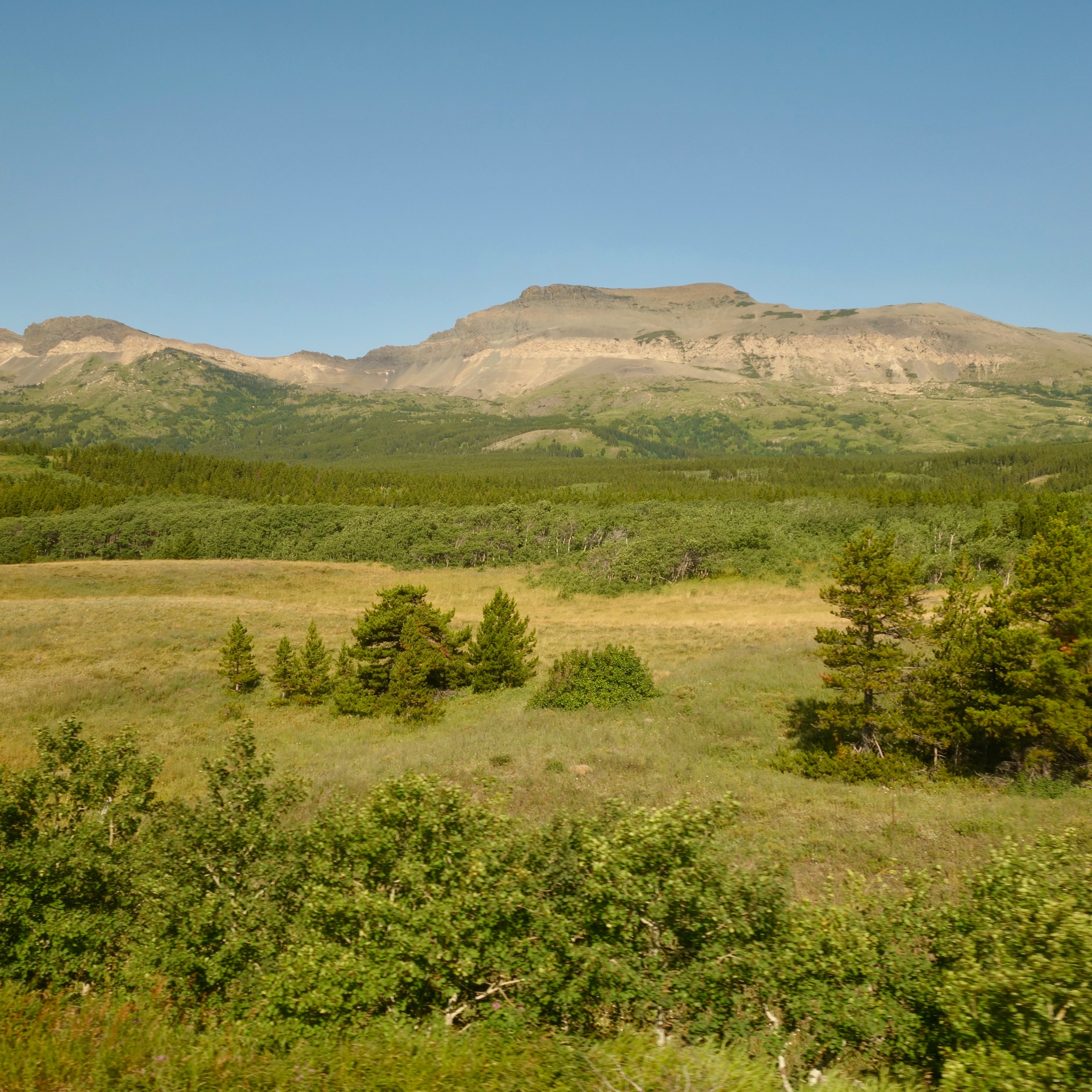 Scenery of beautiful Montana as seen from the Amtrak train Empire Builder, traveling between Seattle and Chicago.