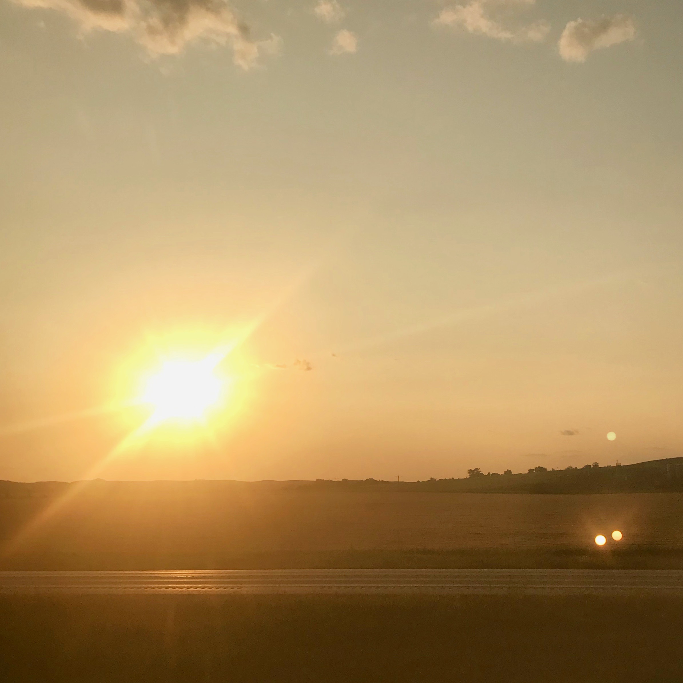 Beautiful sunset somewhere in North Dakota while riding Amtrak's Empire Builder between Seattle and Chicago.