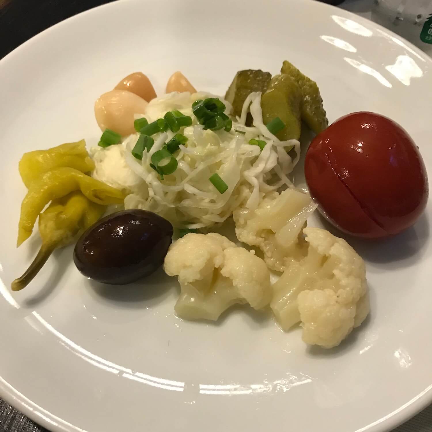Pickled delights are very typical and abundant in Ukrainian cuisine.  All of these were delicious.  Sportykach restaurant.