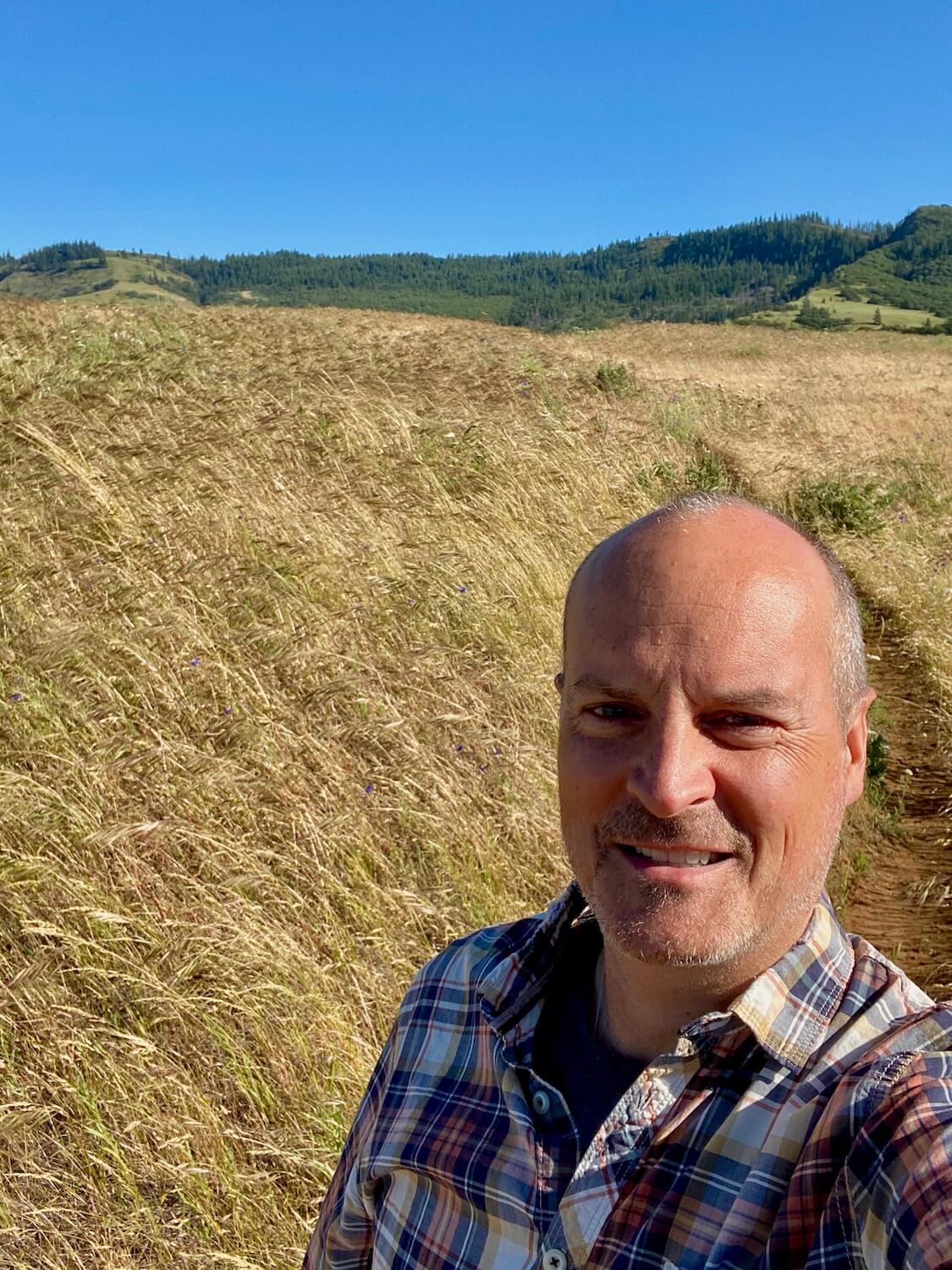 Selfie of Matthew Kessi at Rowena Lookout near The Dalles, Oregon