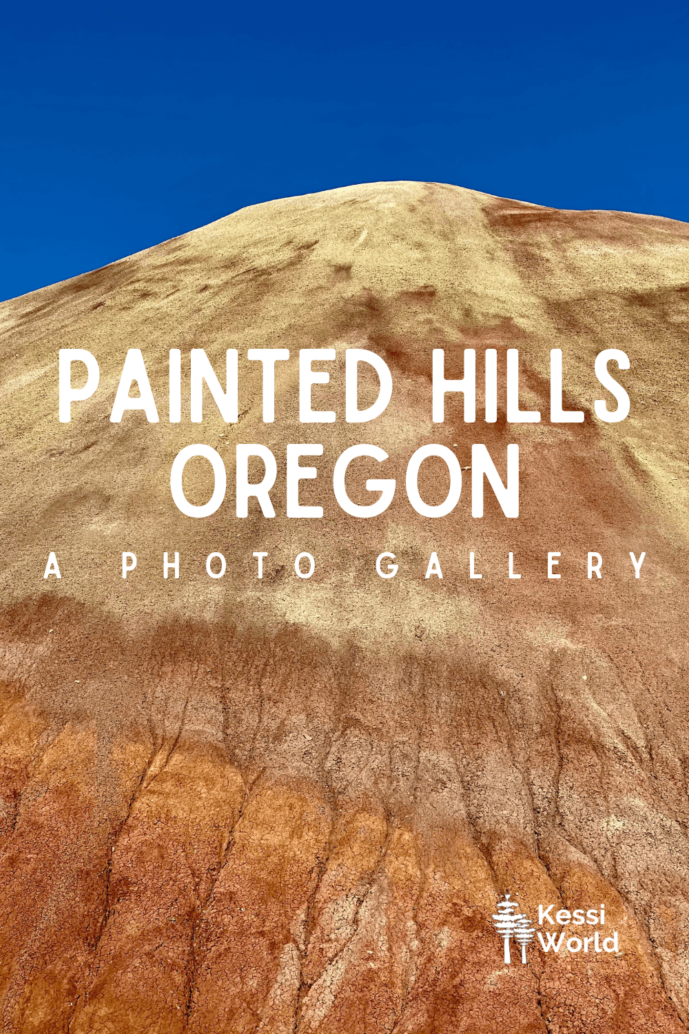 This is a Pinterest pin that showcases a photo gallery of the beautiful bright colors of the Painted Hills in Oregon.  