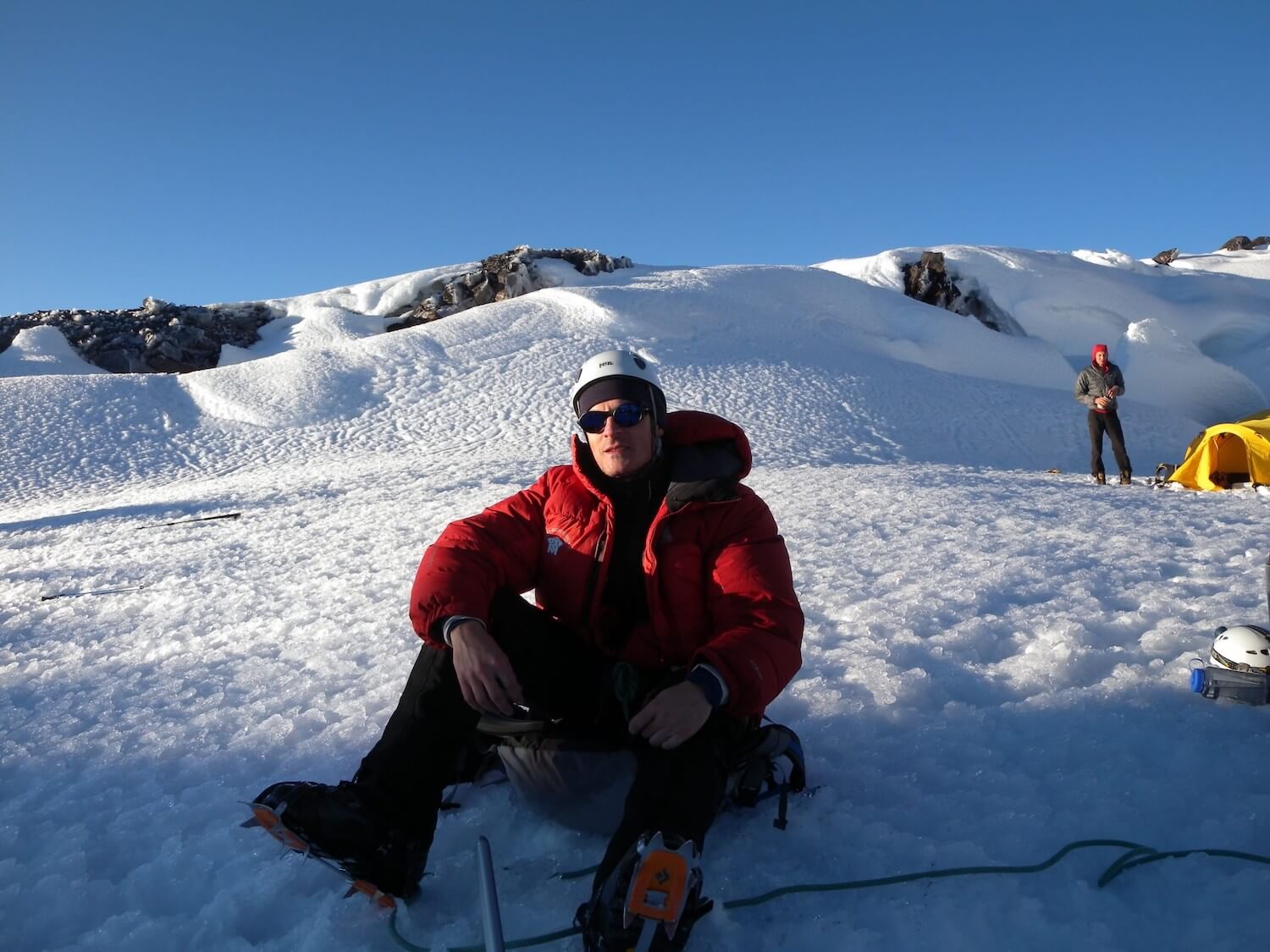 Matthew Kessi sits at the top of Mt. Rainier