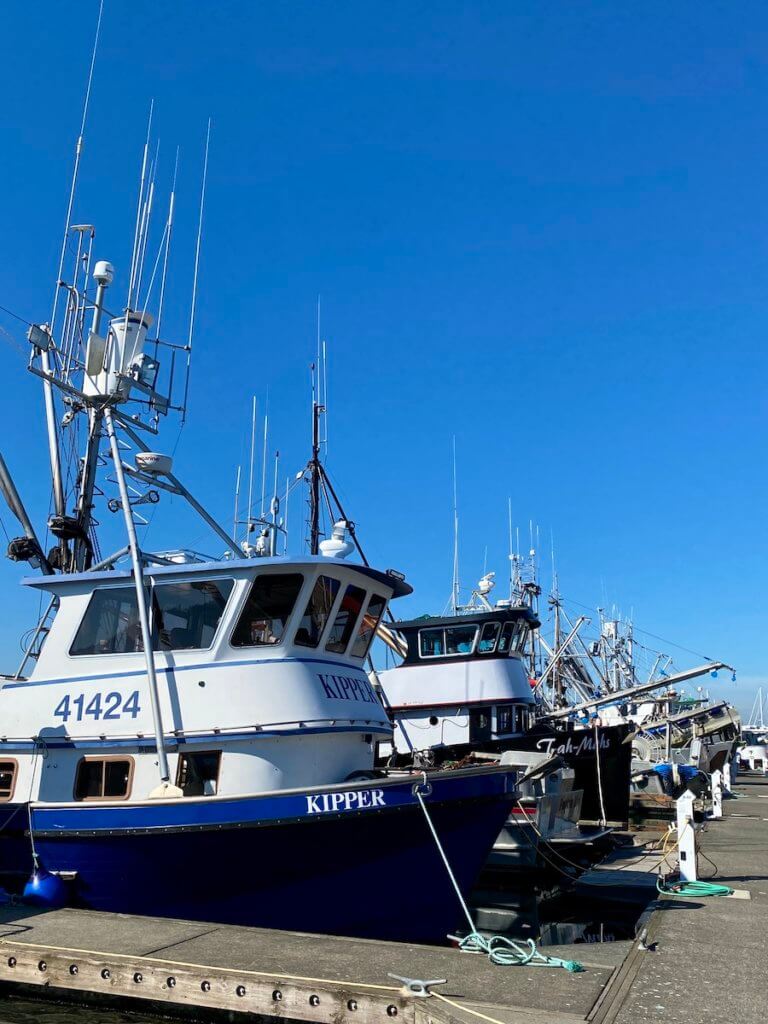 Fishing boats like this one go out into the Pacific Ocean and can be a great thing to do in Bookings Oregon.